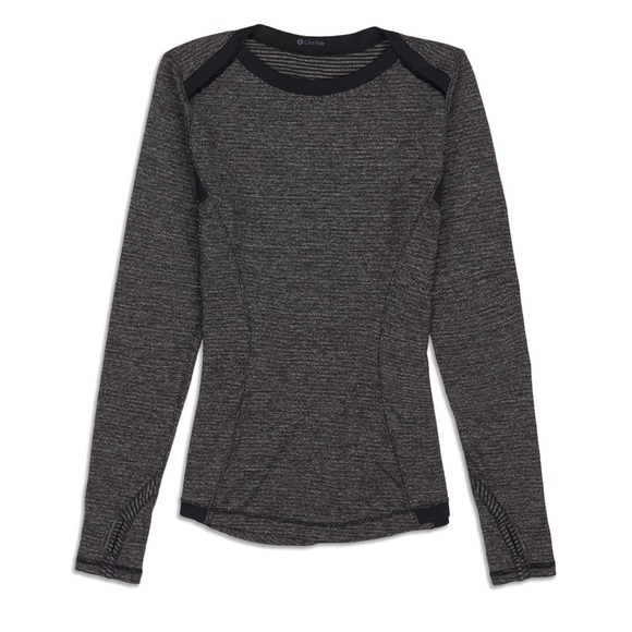 Lululemon Base Runner Long Sleeve- Heathered Black/ Black - Women’s Small - Picture 4 of 13